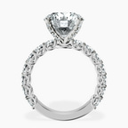 Platinum Genelia Side Stone Lab Diamond Ring side right image one