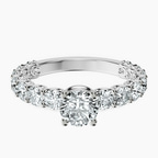 Platinum Genelia Side Stone Lab Diamond Ring front image
