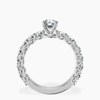 Platinum Genelia Side Stone Lab Diamond Ring side right image one