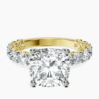 18kt Yellow Gold Genelia Side Stone Lab Diamond Ring front image