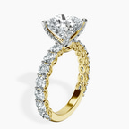 18kt Yellow Gold Genelia Side Stone Lab Diamond Ring standing product image one