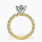 18kt Yellow Gold Genelia Side Stone Lab Diamond Ring side right image one