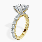 14kt Yellow Gold Genelia Side Stone Lab Diamond Ring standing product image one