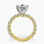 14kt Yellow Gold Genelia Side Stone Lab Diamond Ring side right image one