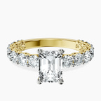14kt Yellow Gold Genelia Side Stone Lab Diamond Ring front image