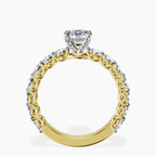 14kt Yellow Gold Genelia Side Stone Lab Diamond Ring side right image one