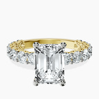 14kt Yellow Gold Genelia Side Stone Lab Diamond Ring front image