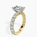 14kt Yellow Gold Genelia Side Stone Lab Diamond Ring standing product image one
