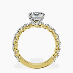 14kt Yellow Gold Genelia Side Stone Lab Diamond Ring side right image one