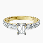 14kt Yellow Gold Genelia Side Stone Lab Diamond Ring front image