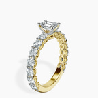 14kt Yellow Gold Genelia Side Stone Lab Diamond Ring standing product image one