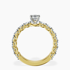 14kt Yellow Gold Genelia Side Stone Lab Diamond Ring side right image one