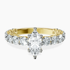 18kt Yellow Gold Genelia Side Stone Lab Diamond Ring front image