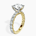 10kt Yellow Gold Genelia Side Stone Lab Diamond Ring standing product image one