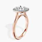 10kt Rose Gold Harriet Halo 2mm Lab Diamond Ring standing product image one