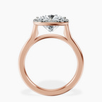 10kt Rose Gold Harriet Halo 2mm Lab Diamond Ring side right image one