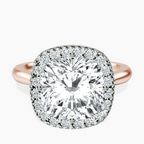 10kt Rose Gold Harriet Halo 2mm Lab Diamond Ring front image