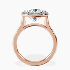 10kt Rose Gold Harriet Halo 2mm Lab Diamond Ring side right image one