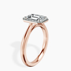 14kt Rose Gold Harriet Halo 2mm Lab Diamond Ring standing product image one