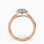 14kt Rose Gold Harriet Halo 2mm Lab Diamond Ring side right image one