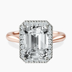 14kt Rose Gold Harriet Halo 2mm Lab Diamond Ring front image