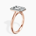 14kt Rose Gold Harriet Halo 2mm Lab Diamond Ring standing product image one