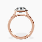 14kt Rose Gold Harriet Halo 2mm Lab Diamond Ring side right image one