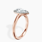 14kt Rose Gold Harriet Halo 2mm Lab Diamond Ring standing product image one