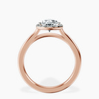 14kt Rose Gold Harriet Halo 2mm Lab Diamond Ring side right image one