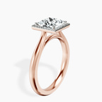 14kt Rose Gold Harriet Halo 2mm Lab Diamond Ring standing product image one