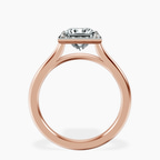 14kt Rose Gold Harriet Halo 2mm Lab Diamond Ring side right image one