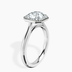 Platinum Harriet Halo 2mm Lab Diamond Ring standing product image one