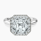 Platinum Harriet Halo 2mm Lab Diamond Ring front image