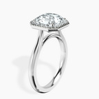Platinum Harriet Halo 2mm Lab Diamond Ring standing product image one