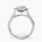 Platinum Harriet Halo 2mm Lab Diamond Ring side right image one