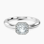 Platinum Harriet Halo 2mm Lab Diamond Ring front image
