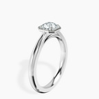 Platinum Harriet Halo 2mm Lab Diamond Ring standing product image one