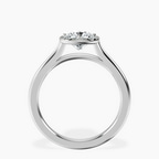 18kt White Gold Harriet Halo 2mm Lab Diamond Ring side right image one