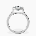 18kt White Gold Harriet Halo 2mm Lab Diamond Ring side right image one