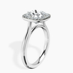 10kt White Gold Harriet Halo 2mm Lab Diamond Ring standing product image one