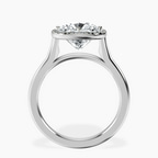 10kt White Gold Harriet Halo 2mm Lab Diamond Ring side right image one
