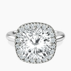 18kt White Gold Harriet Halo 2mm Lab Diamond Ring front image