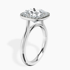 18kt White Gold Harriet Halo 2mm Lab Diamond Ring standing product image one