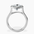 18kt White Gold Harriet Halo 2mm Lab Diamond Ring side right image one