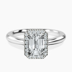 Platinum Harriet Halo 2mm Lab Diamond Ring front image