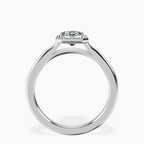 Platinum Harriet Halo 2mm Lab Diamond Ring side right image one