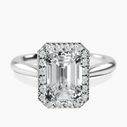 Platinum Harriet Halo 2mm Lab Diamond Ring front image