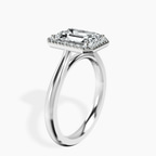 Platinum Harriet Halo 2mm Lab Diamond Ring standing product image one