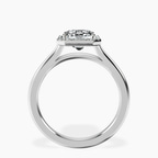 Platinum Harriet Halo 2mm Lab Diamond Ring side right image one