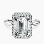 Platinum Harriet Halo 2mm Lab Diamond Ring front image